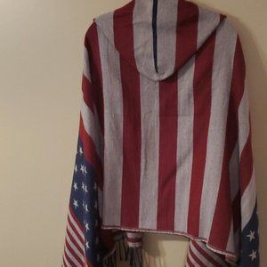 American Flag Cape with Hood One Size